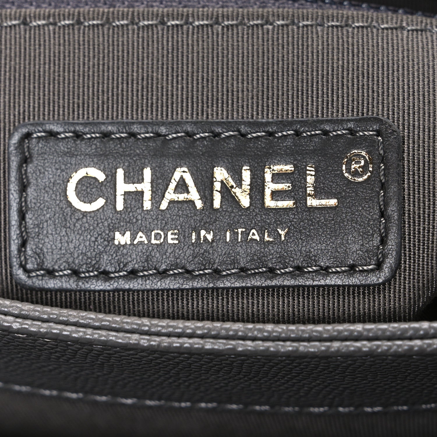 Caviar Suede Stitched Lady Coco Flap Grey