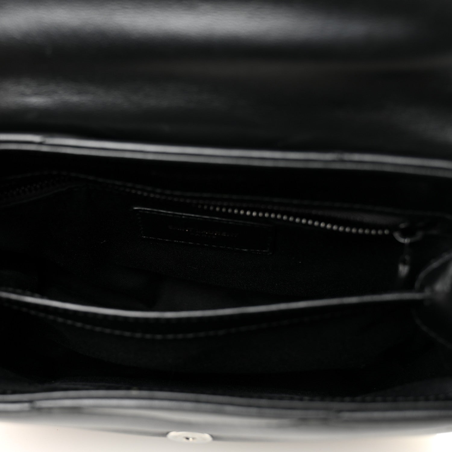 Calfskin Y Quilted Monogram Monochrome Toy Loulou Crossbody Bag Black