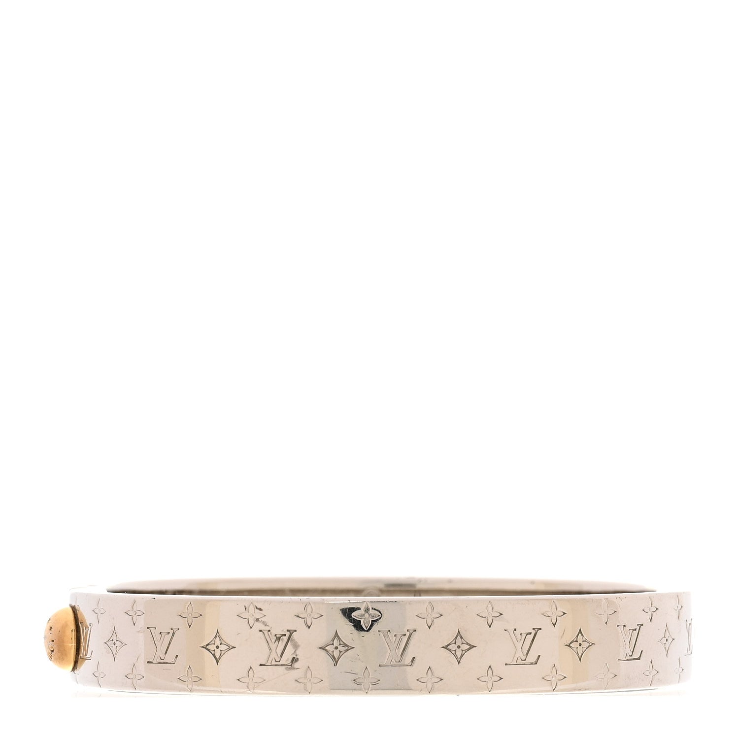 Brass Palladium Plated Nanogram Cuff S Silver