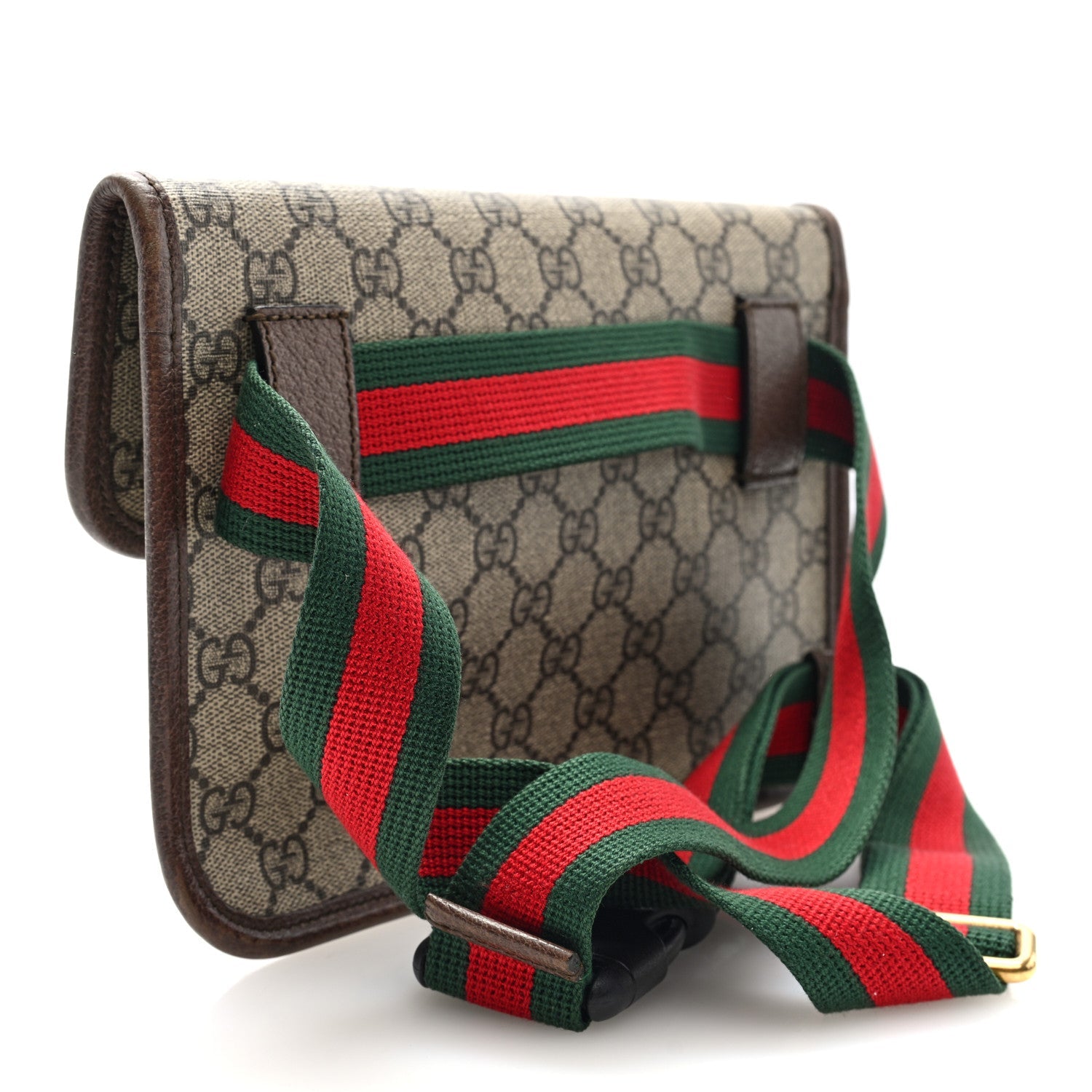 GG Supreme Monogram Neo Vintage Web Belt Bag Brown