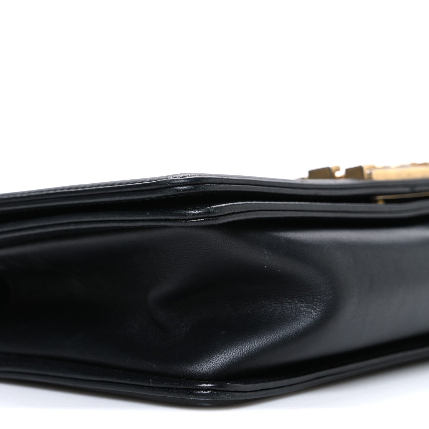 Lambskin Quilted Medium Boy Flap Black