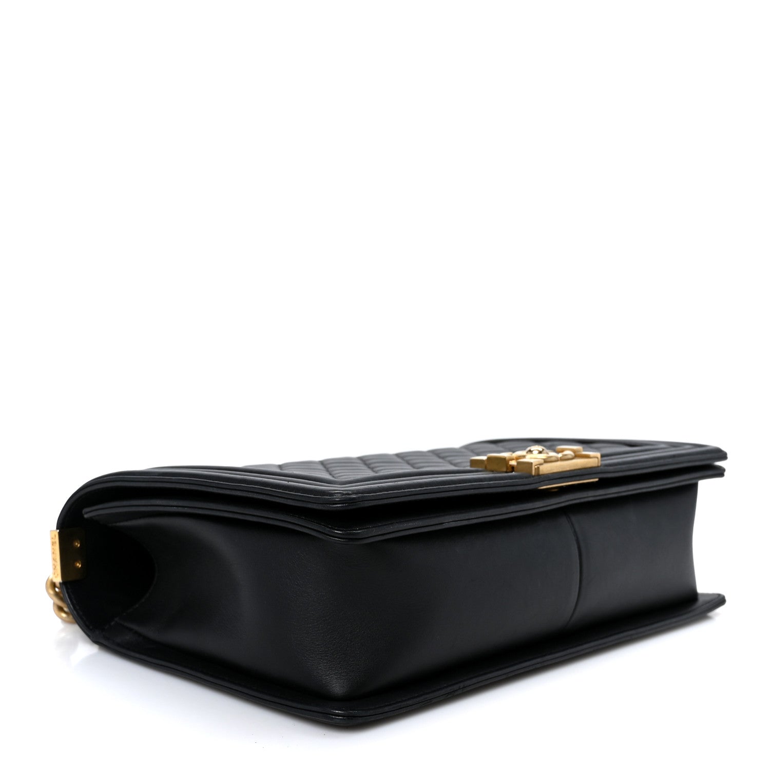 Calfskin Quilted New Medium Boy Flap Black