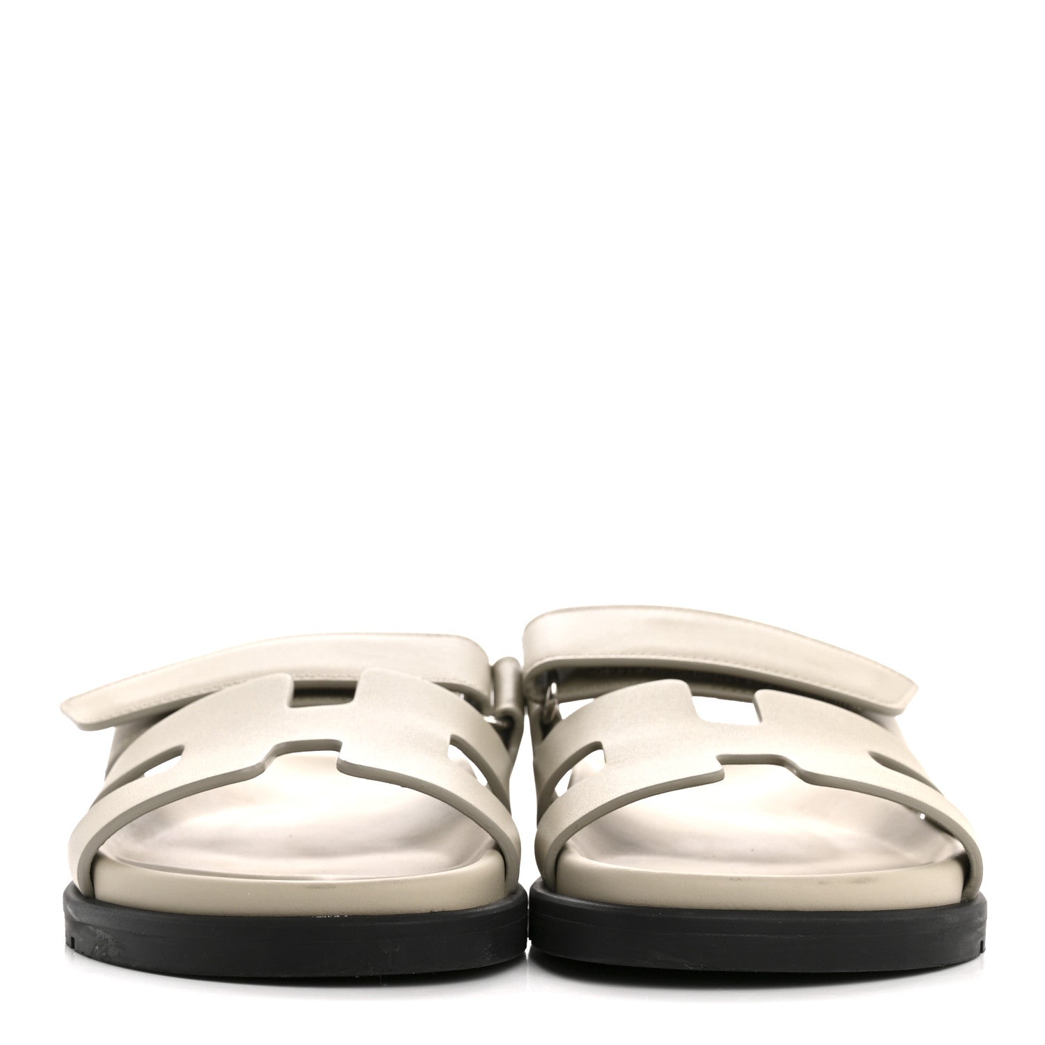 Calfskin Womens Chypre Sandals 35 Beige Mastic