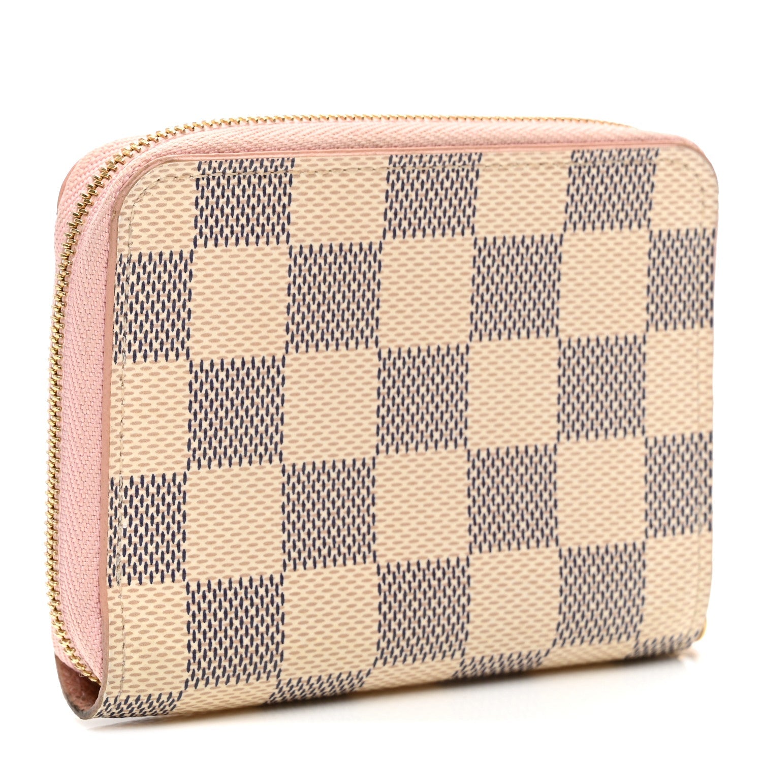 Damier Azur Zippy Coin Purse Rose Ballerine