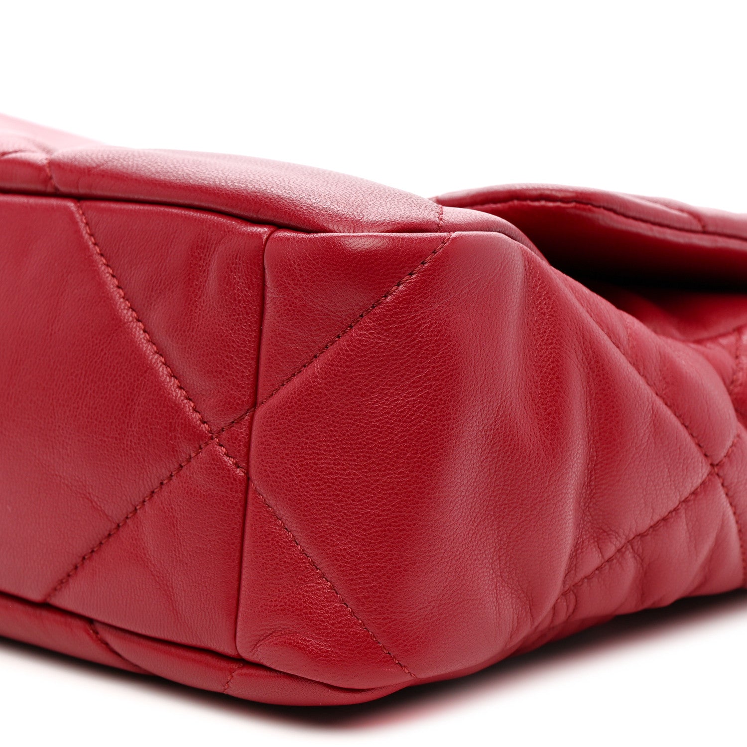 Goatskin Quilted Large Chanel 19 Flap Dark Pink