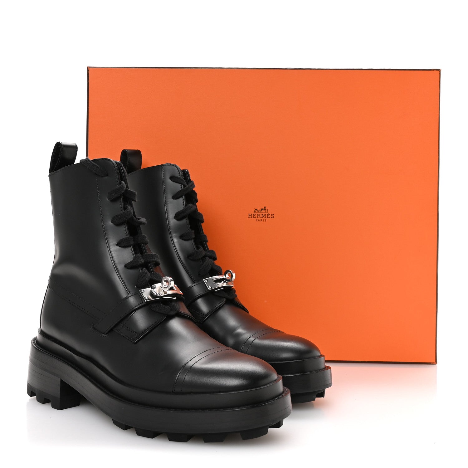 Glossed Calfskin Funk Ankle Boots 36 Black