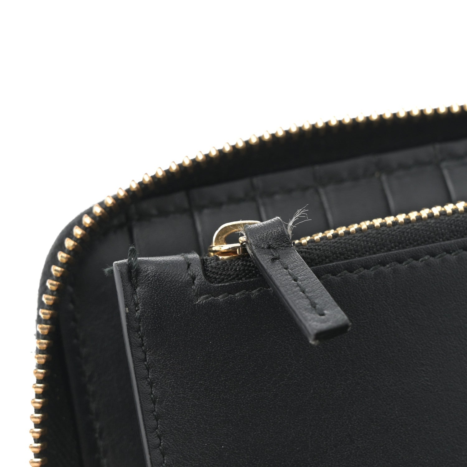 GG Supreme Monogram Top Handle Zip Around Wallet Black