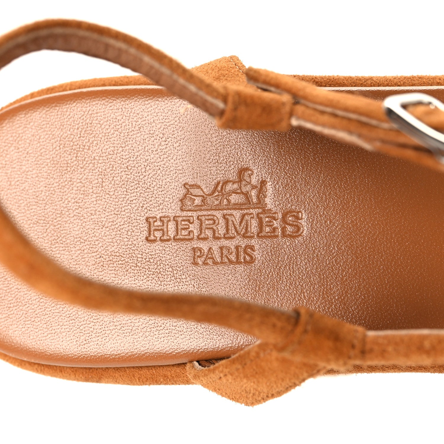 Suede Goatskin Jam 30 Sandals 38 Naturel