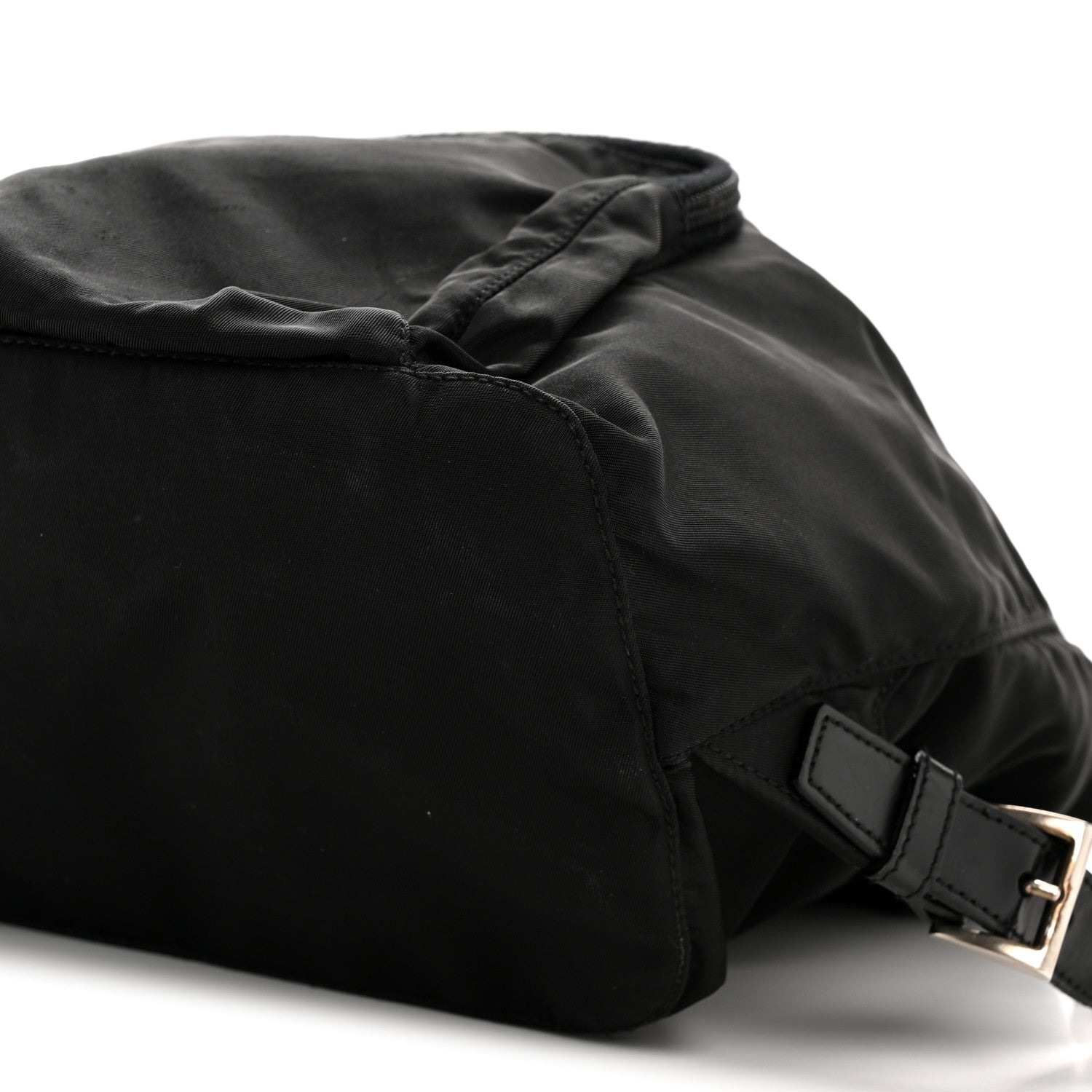 Nylon Vela Single Buckle Backpack  Black
