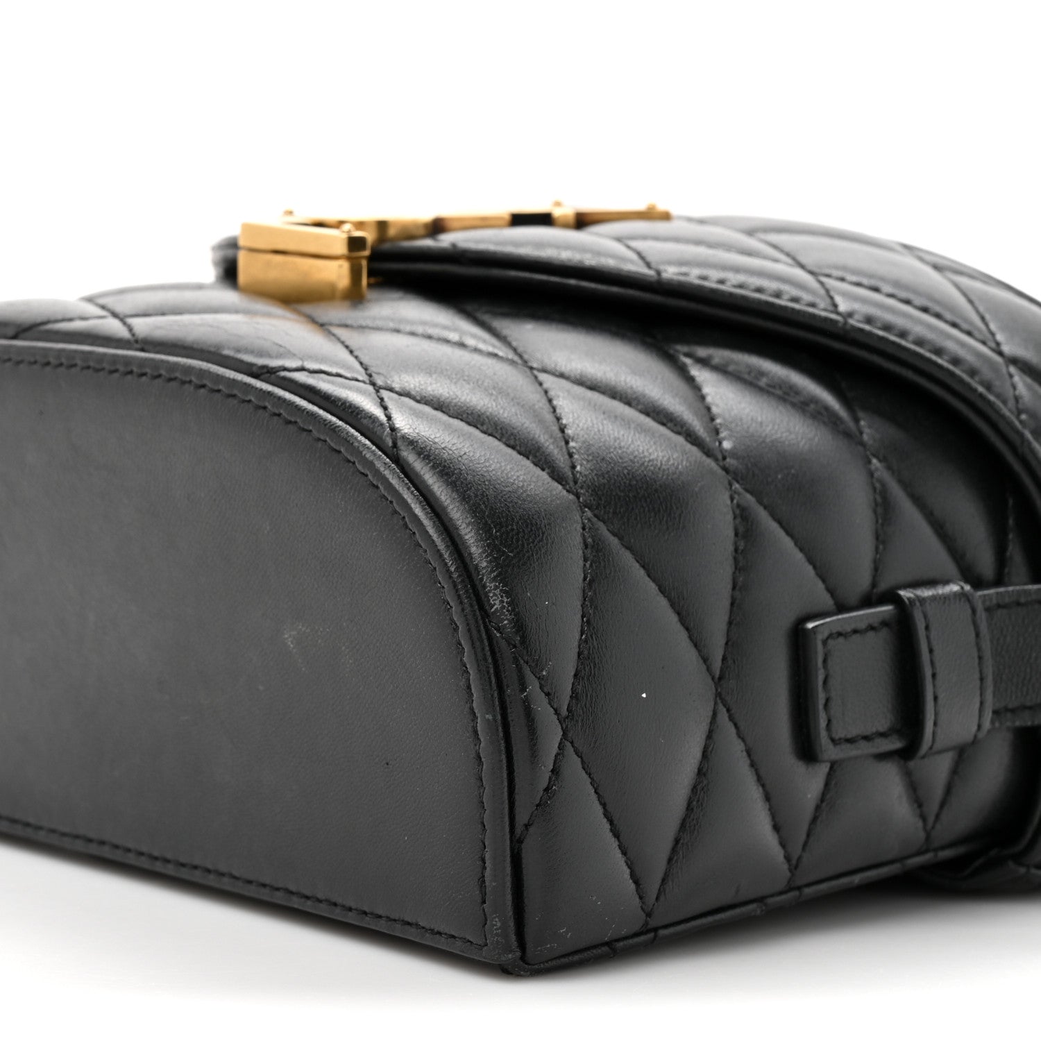 Lambskin Matelasse Monogram June Box Bag Black