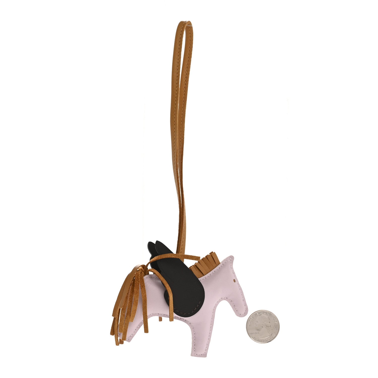 Milo Lambskin Grigri Rodeo Pegase Horse Bag Charm PM Mauve Pale Sesame Ebene