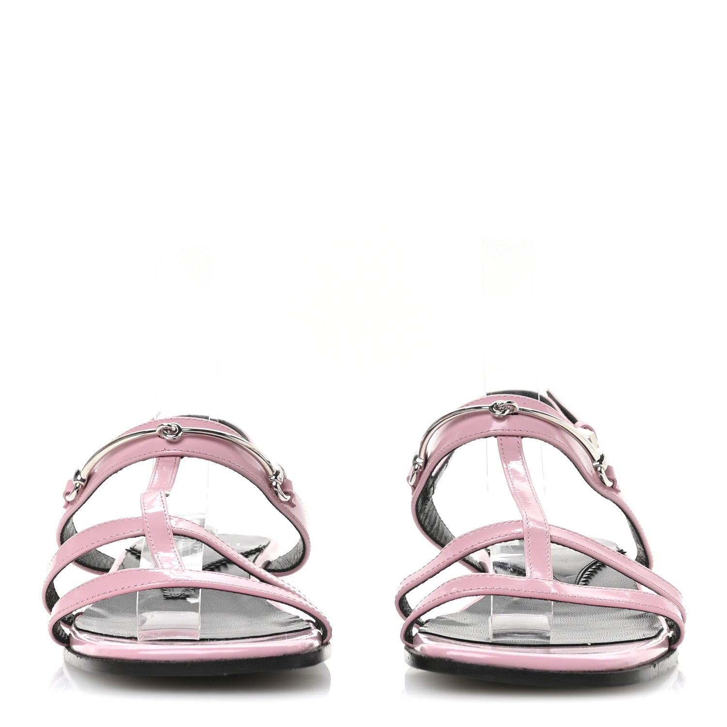 Calfskin Horsebit Divine Slingback Sandals 36 Pink