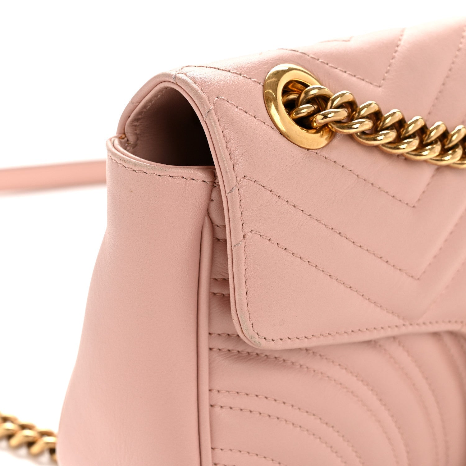Calfskin Matelasse Small GG Marmont Shoulder Bag Perfect Pink