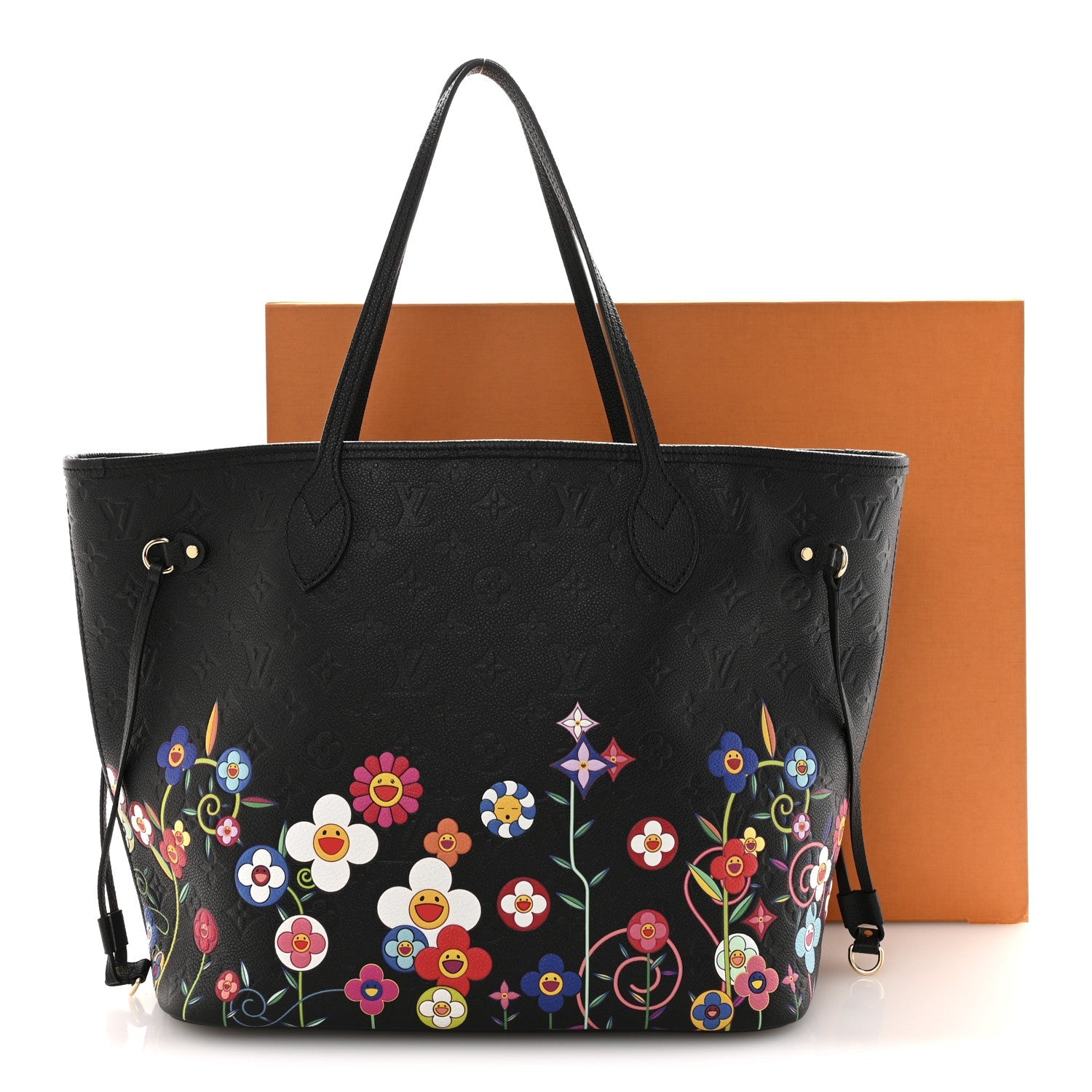 LV X TM Empreinte Flowers Neverfull MM Black