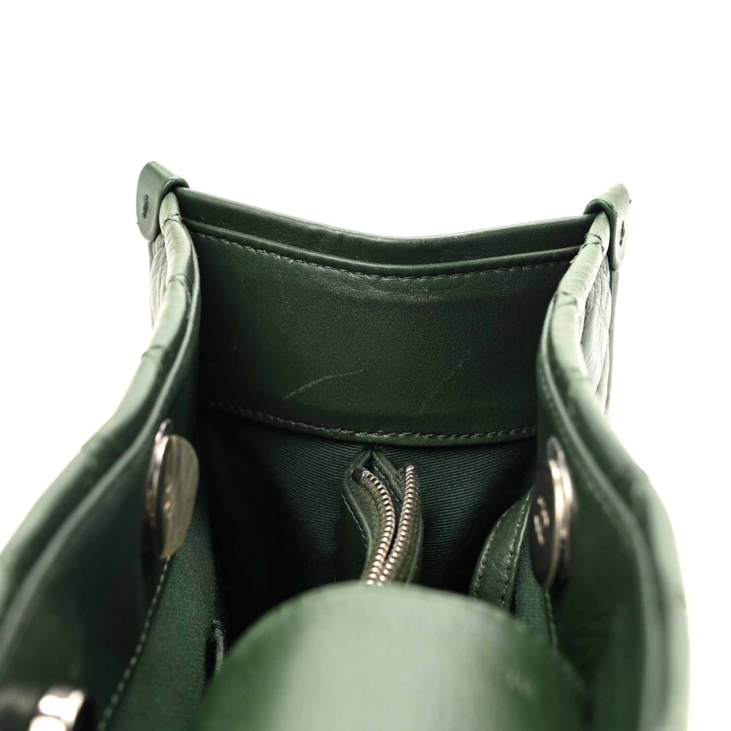 Aged Calfskin Quilted Large Working Vibe Camera Case Khaki