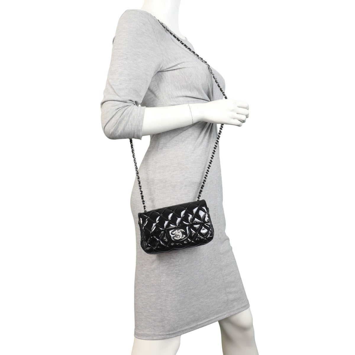 Chanel Classic Flap Extra Mini Rectangular Bag Patent