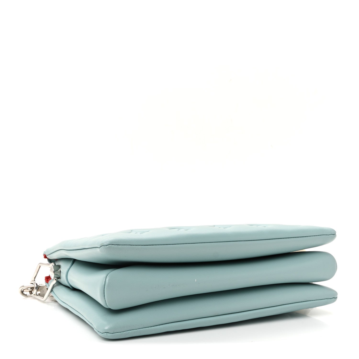 Lambskin Embossed Monogram Coussin PM Bleu