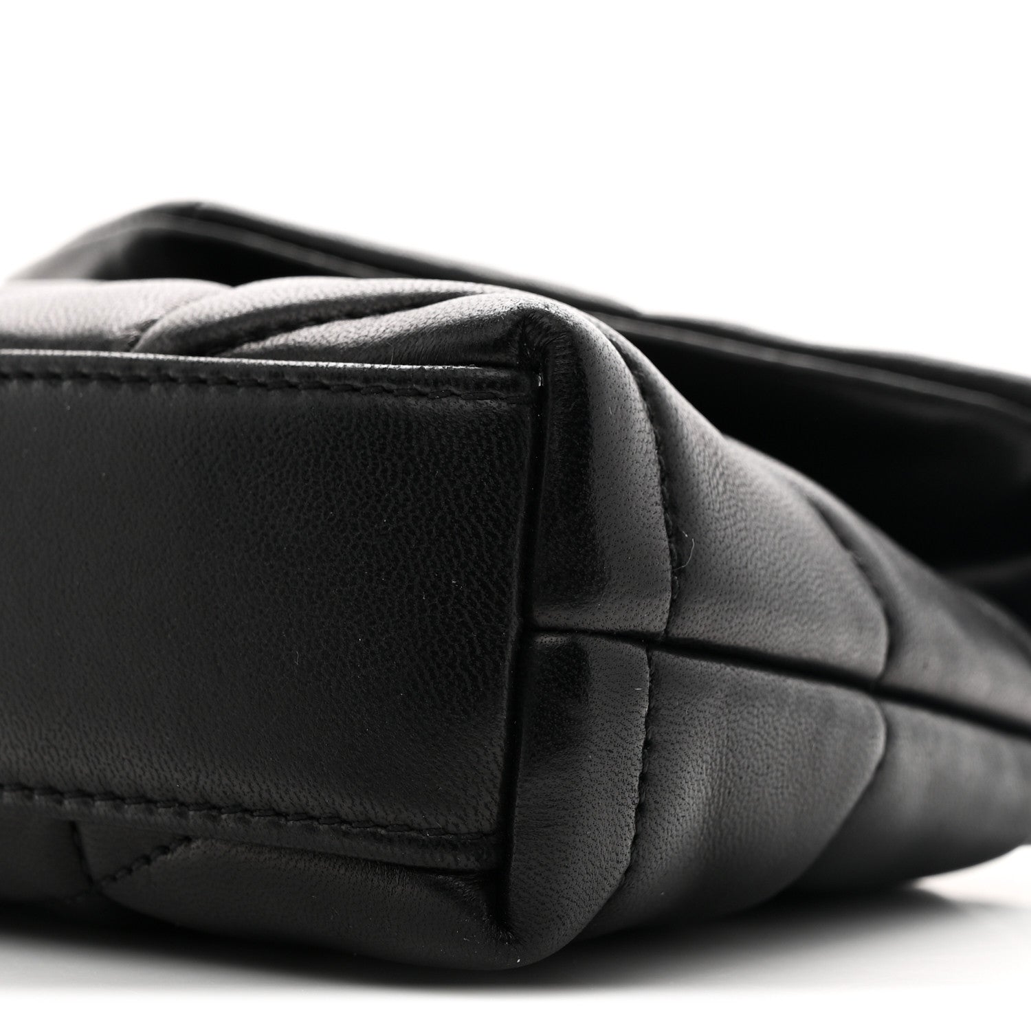 Lambskin Monogram Loulou Puffer Pouch Clutch Black