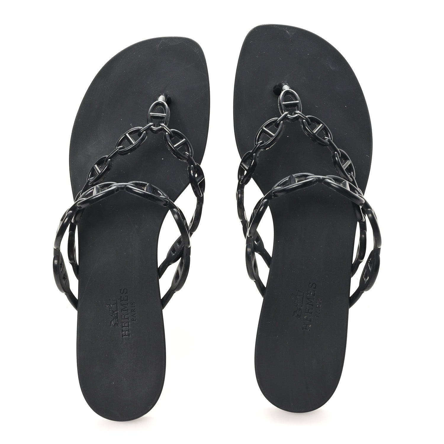 Rubber Chaine d'Ancre Island Sandals 38 Black