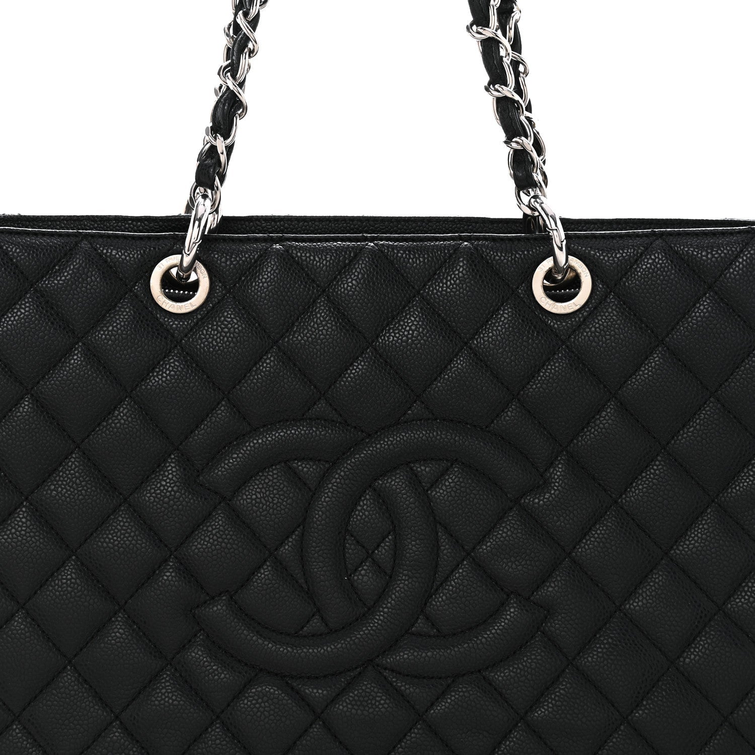 Caviar Quilted XL Grand Shopping Tote GST Black