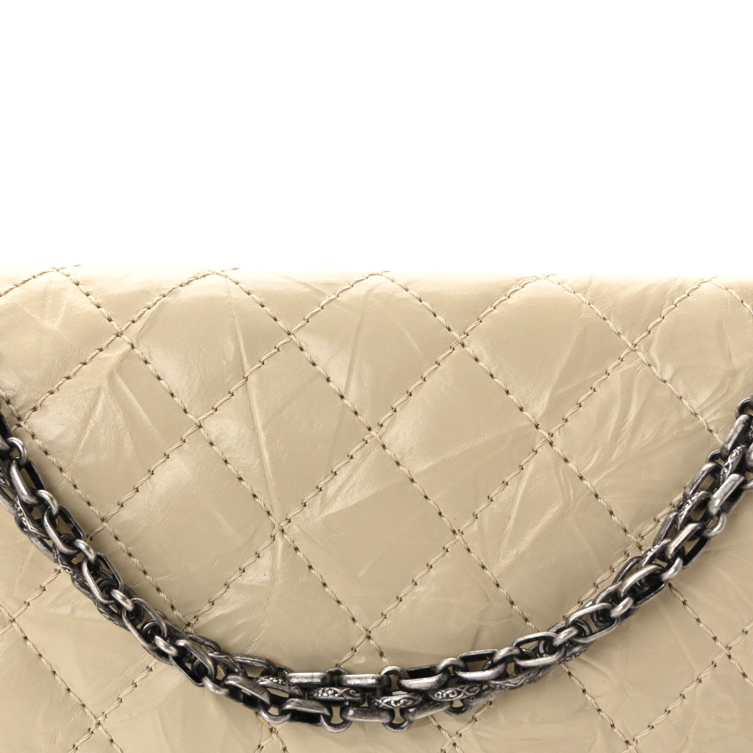 Aged Calfskin Quilted 2.55 Reissue 225 Flap Light Beige