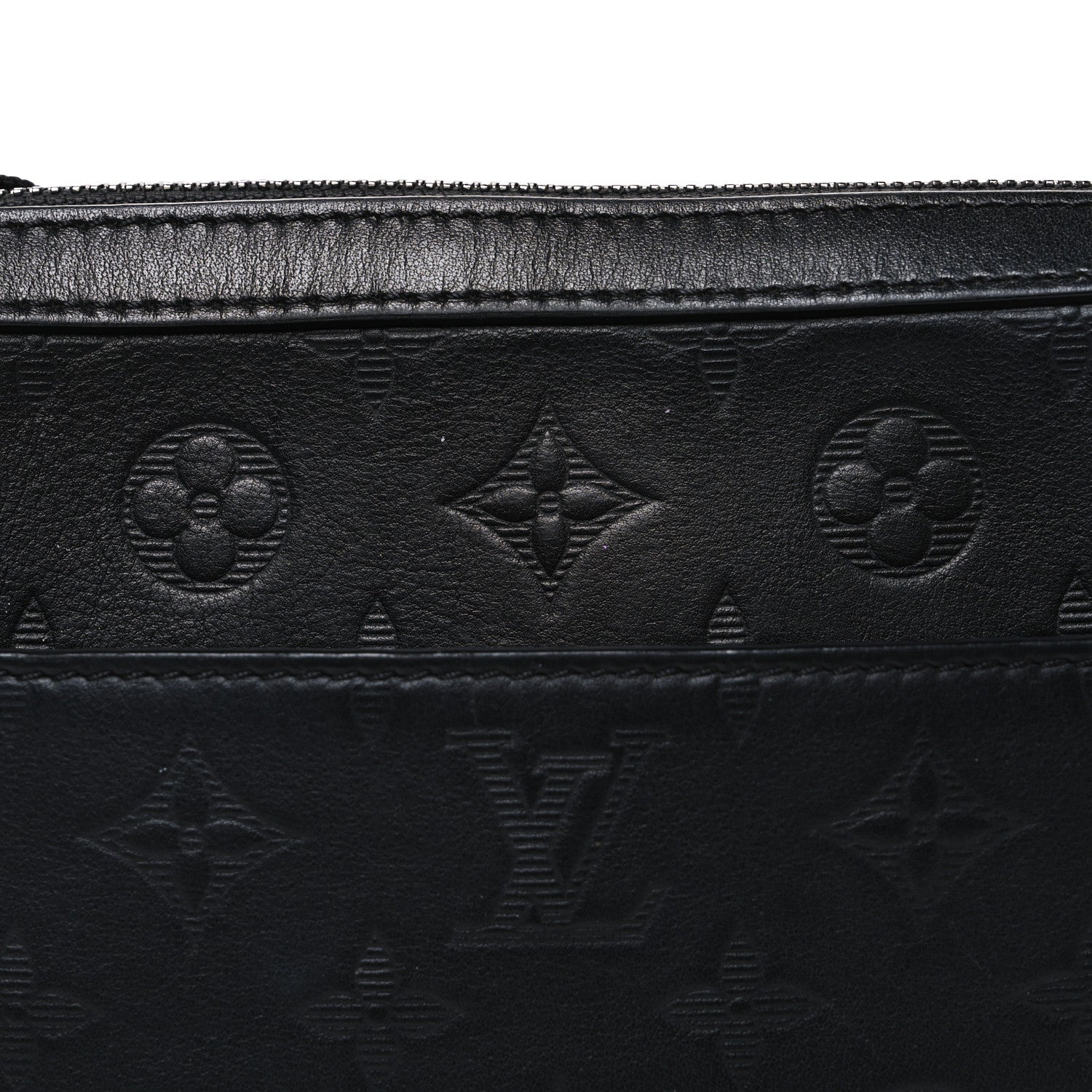 Calfskin Monogram Shadow Duo Messenger Black