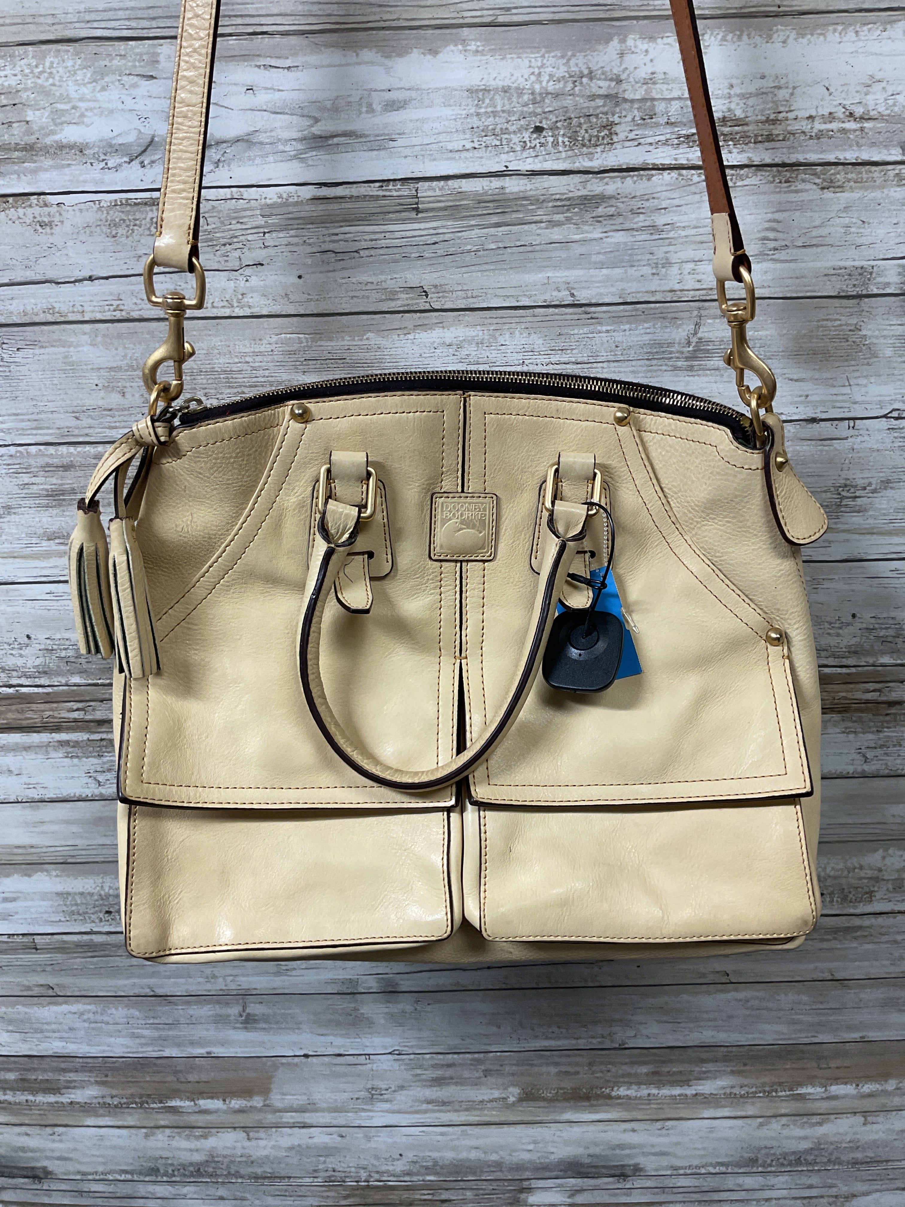 Handbag Designer By Dooney And Bourke In Tan, Size:Large