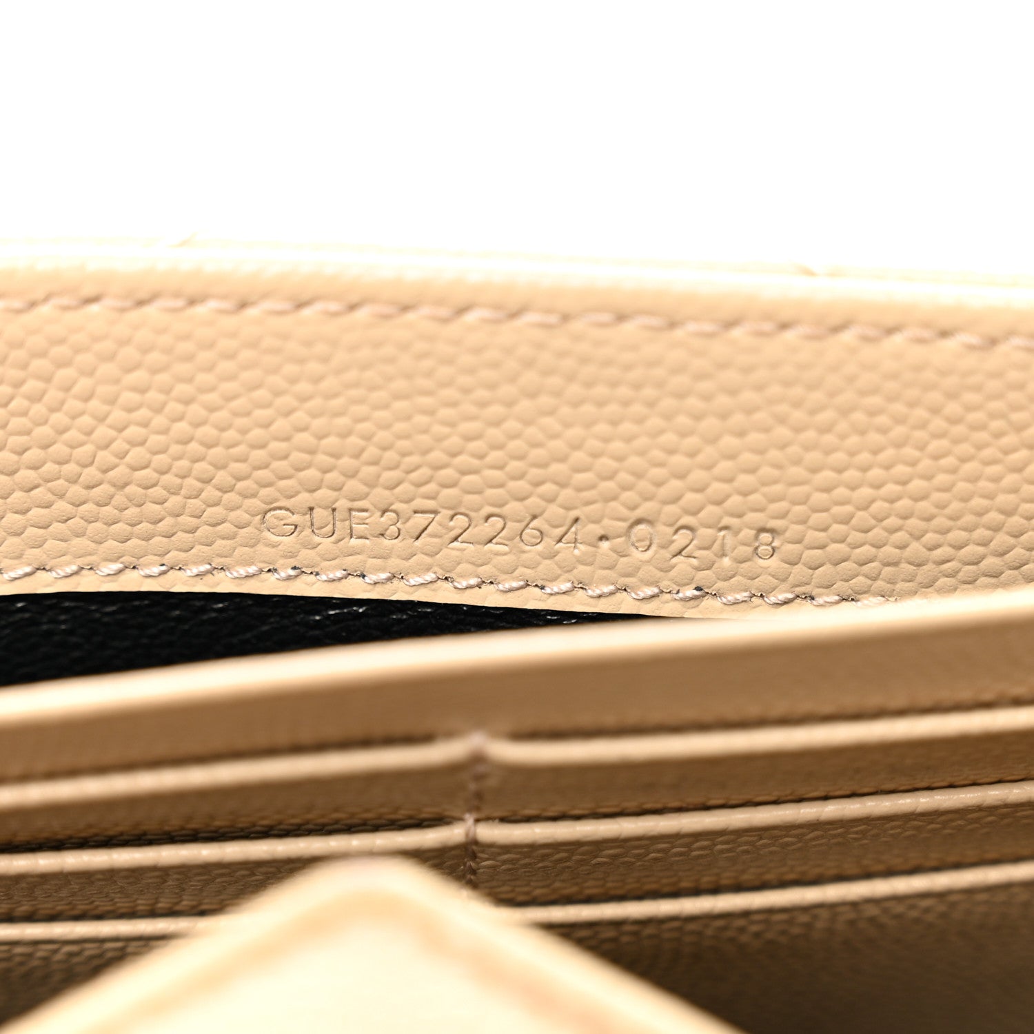 Grain De Poudre Matelasse Chevron Monogram Flap Wallet Dark Beige