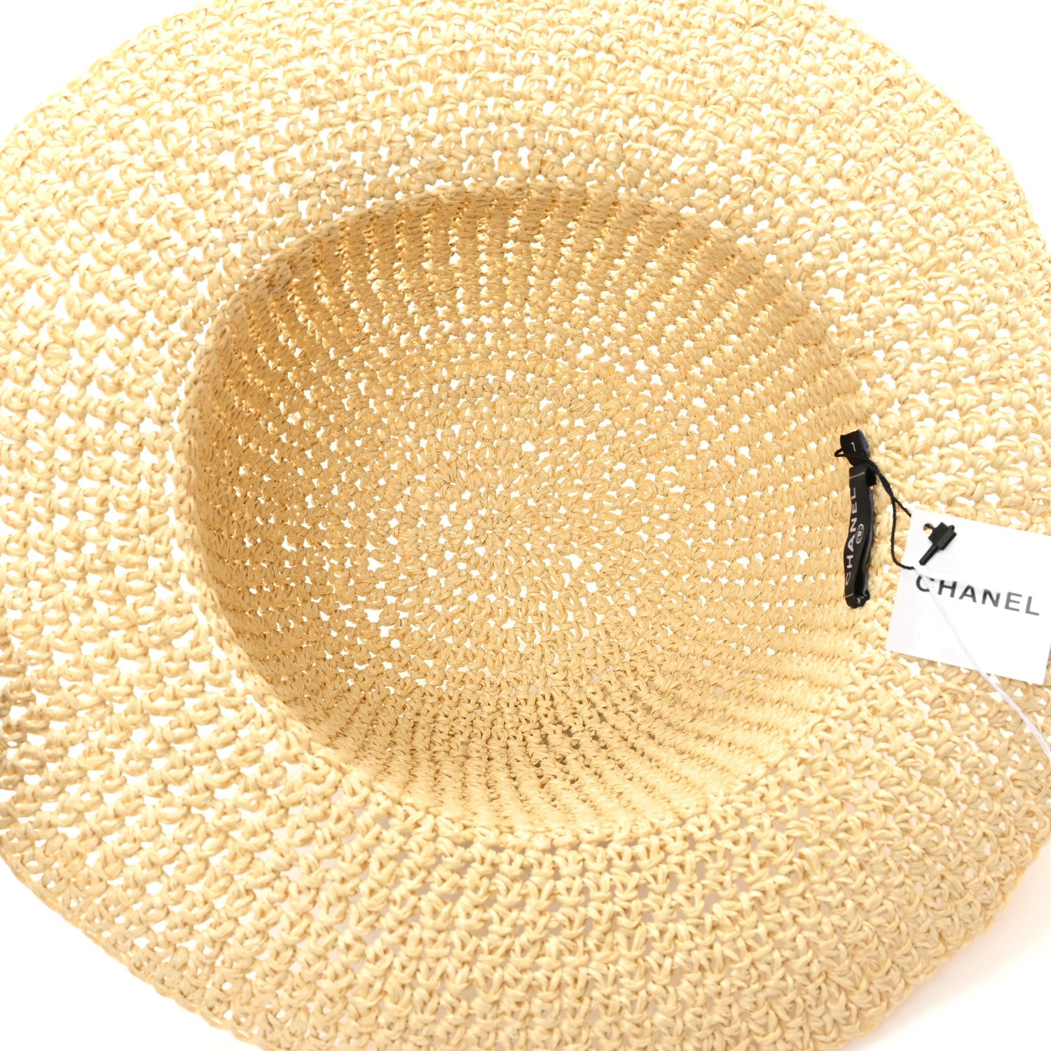 Straw Wide Brim Hat L Beige