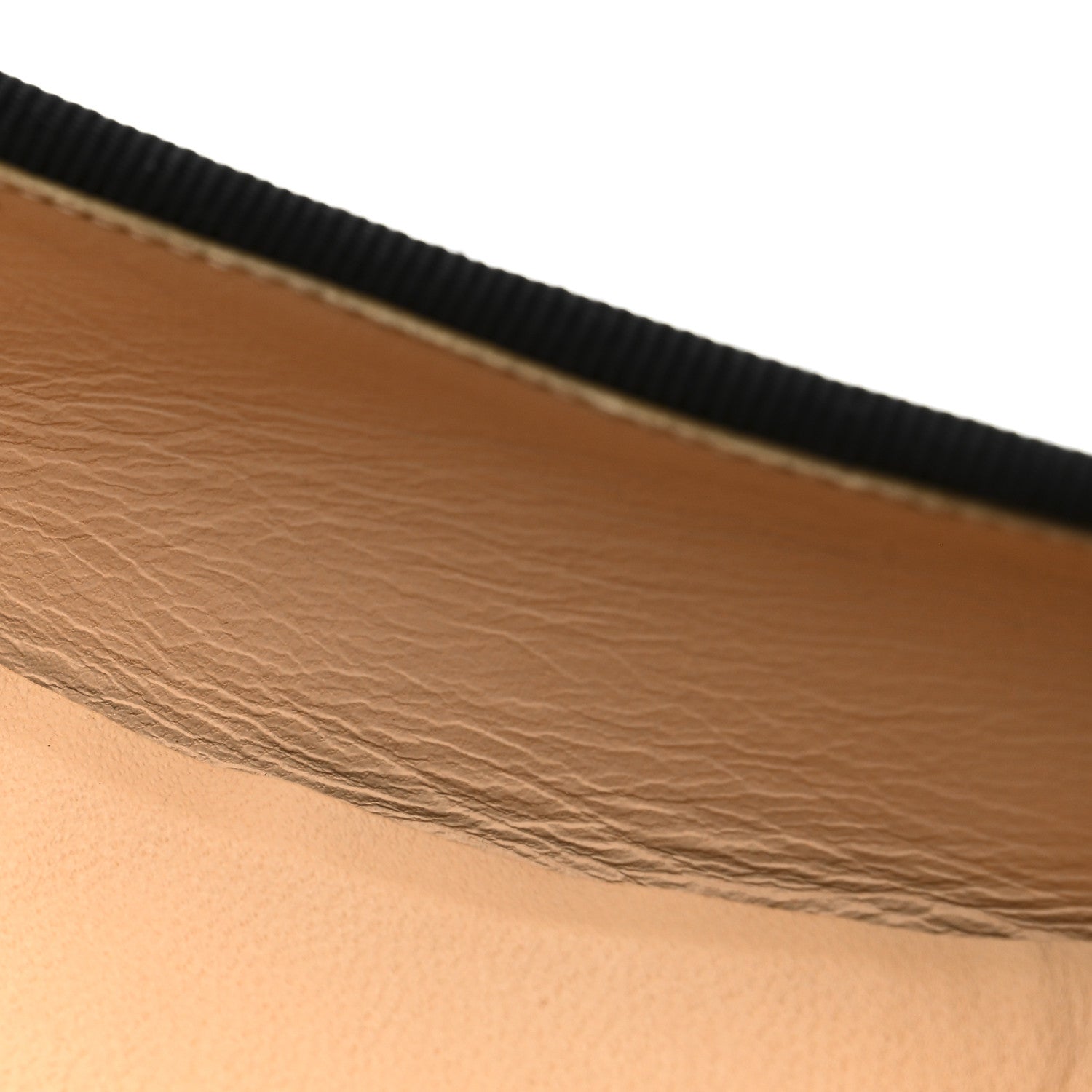 Lambskin Patent Cap Toe Ballerina Flats 39.5 Black