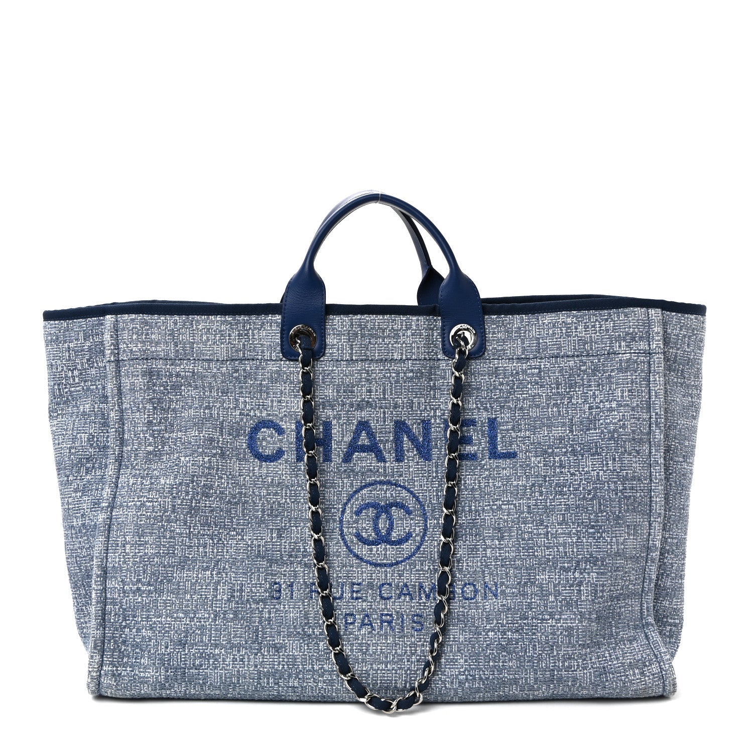 Canvas Extra Large Deauville Tote Blue