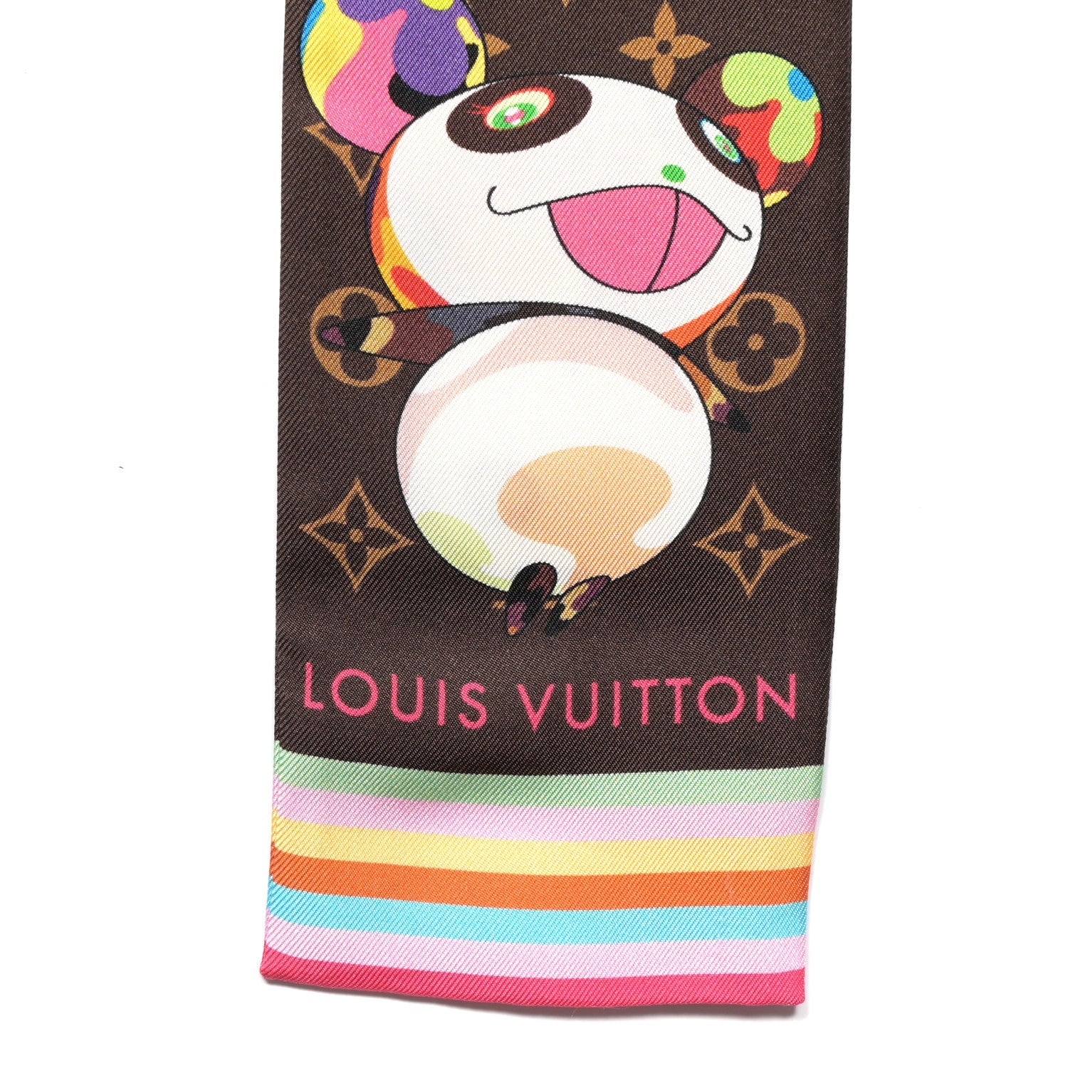 LV X TM Silk Monogram Superflat Character Bandeau Brown