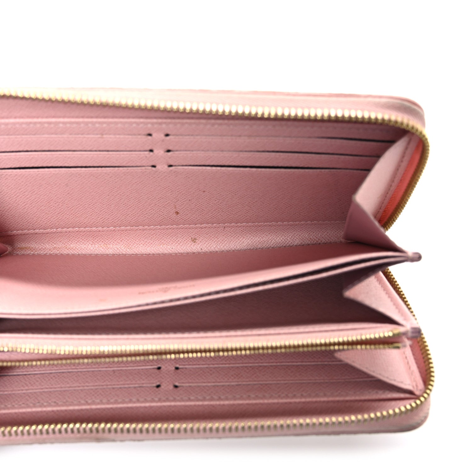 Damier Azur Zippy Wallet Rose Ballerine