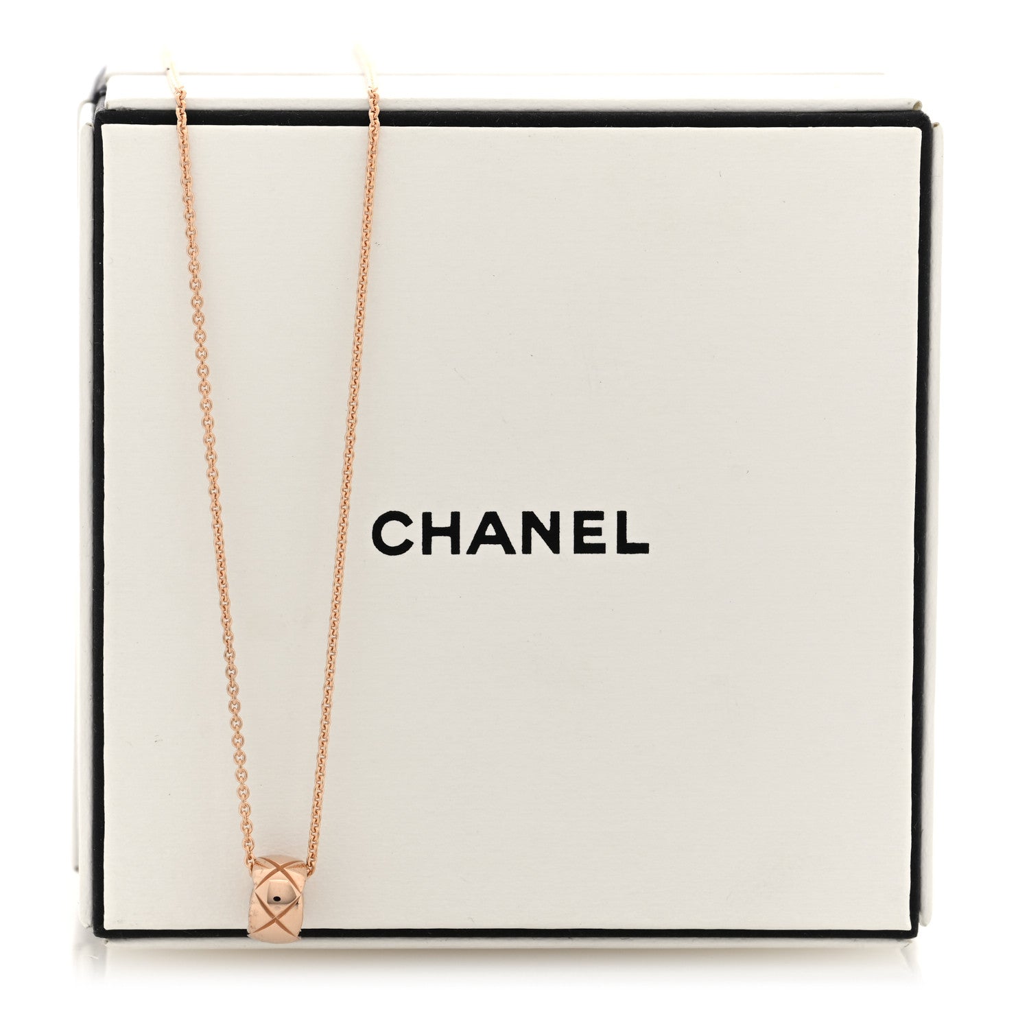 18K Beige Gold Coco Crush Round Pendant Necklace