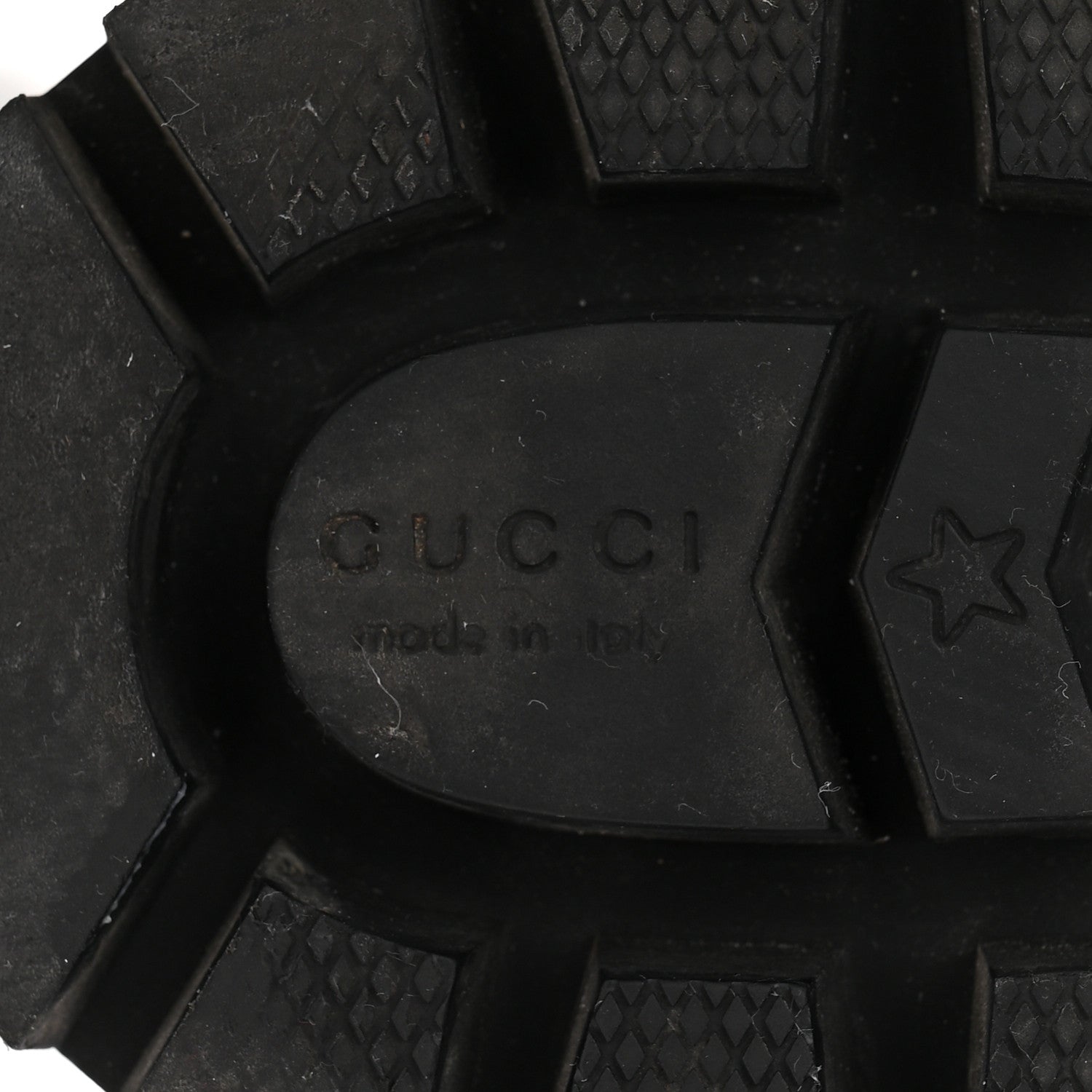 Nappa Frances GG Matelasse Platform Combat Boots 36 Black