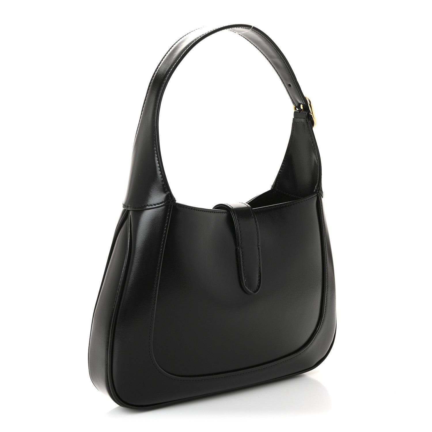 Boarded Dyana Lux Calfskin Small Jackie 1961 Hobo Black