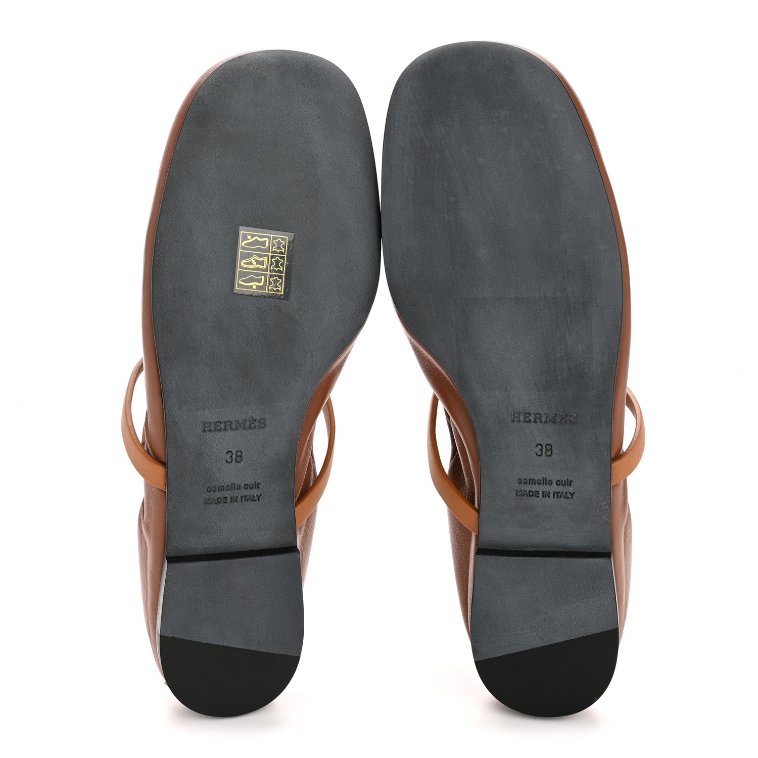 Nappa Calfskin Jolly Ballerina Flats 38 Gold Naturel