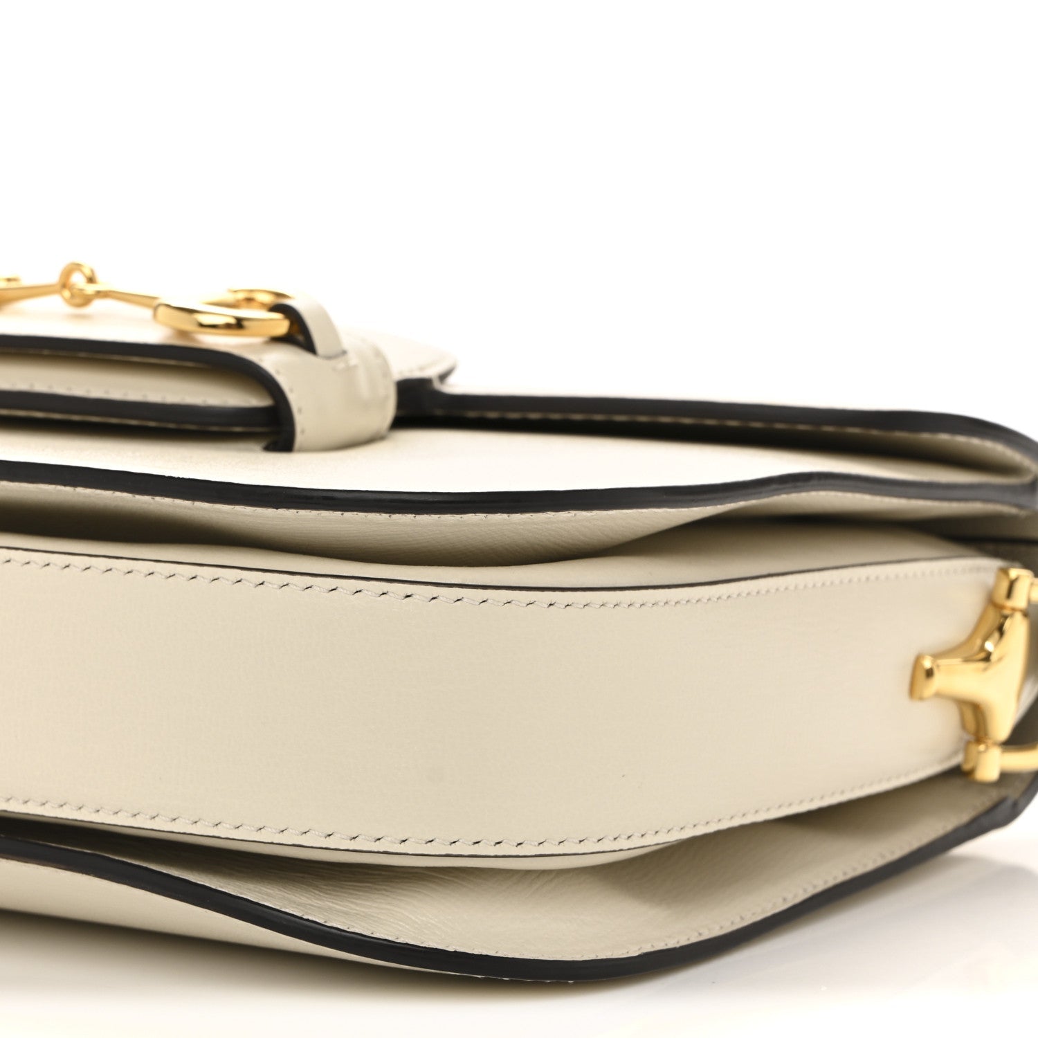 Azalea Calfskin Horsebit 1955 Shoulder Bag Mystic White