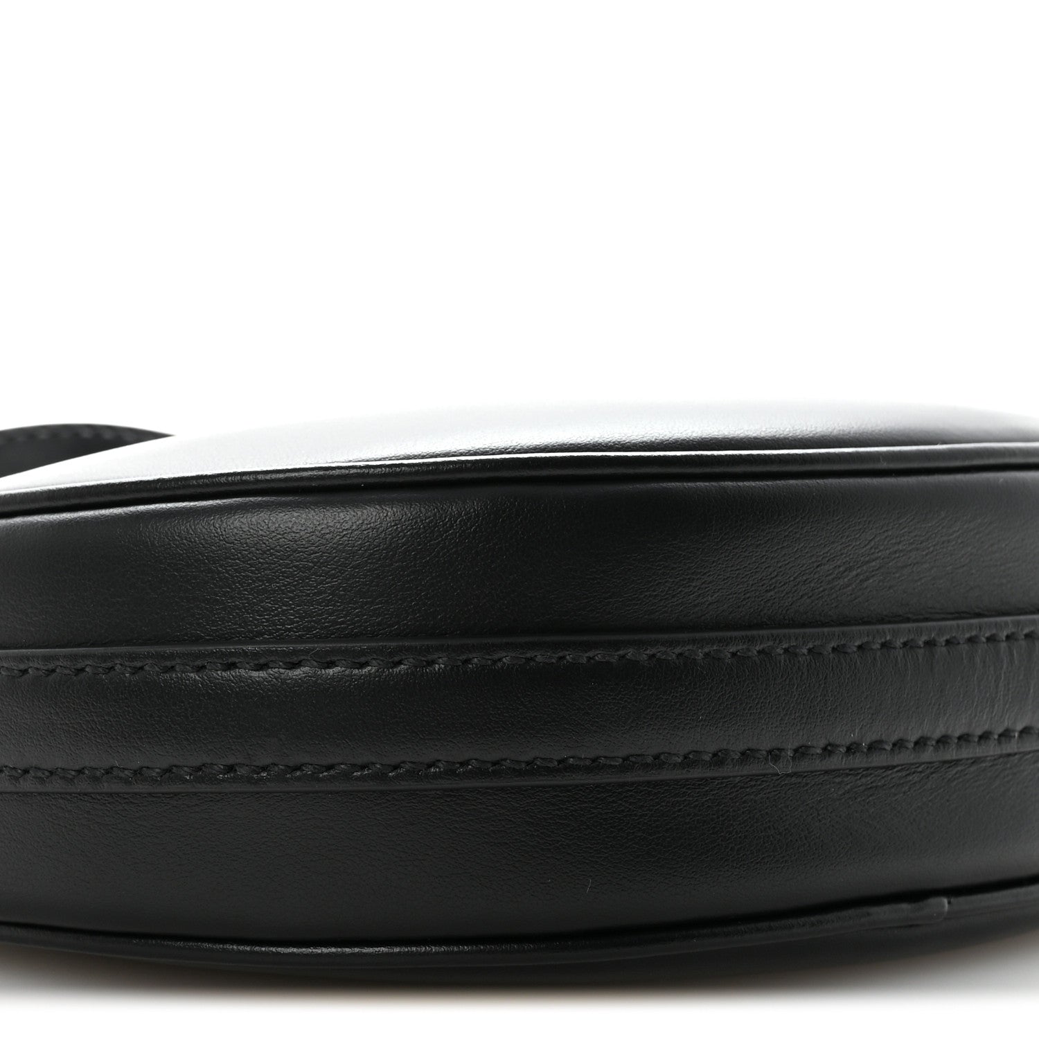 Soft Calfskin Arque Shoulder Bag Black