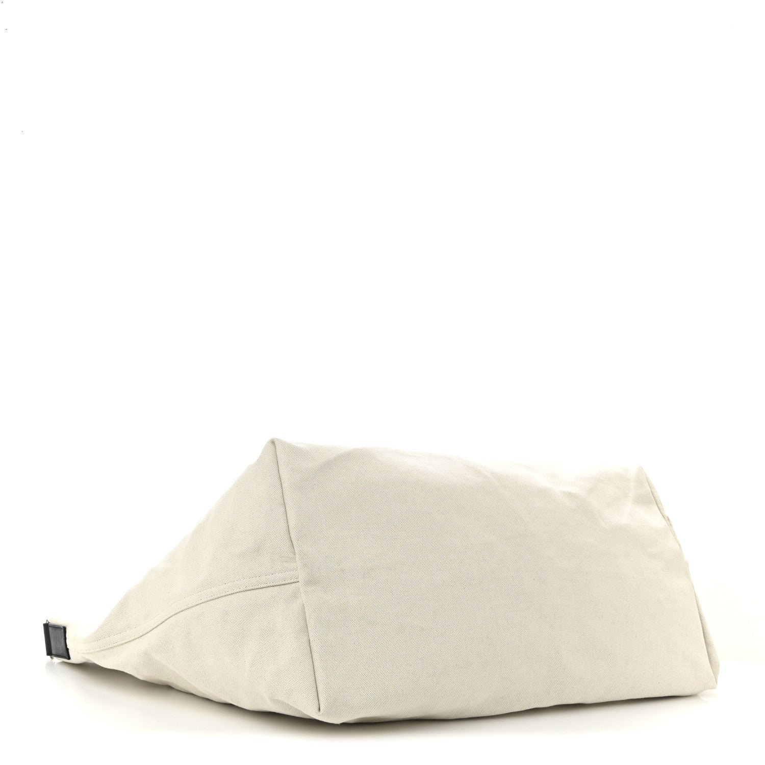 Linen Calfskin Rive Gauche Maxi Tote  Grege et Noir