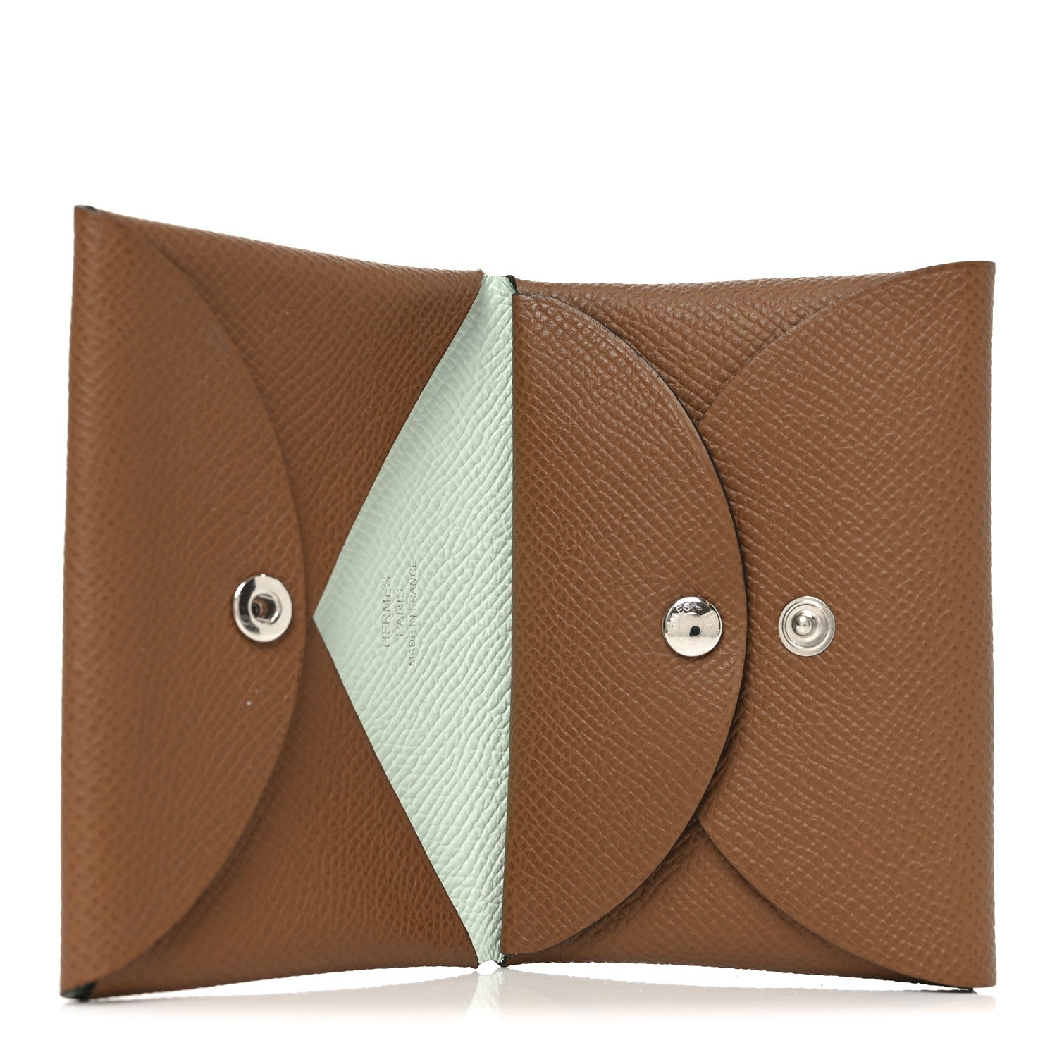 Epsom Verso Calvi Duo Card Case Alezan Vert Peppermint