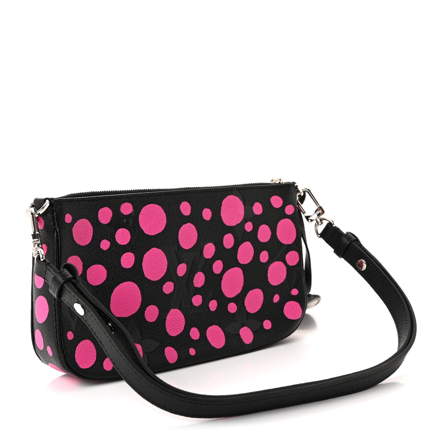 LV X YK Empreinte Multi Pochette Accessories Large Pochette Black Fuchsia