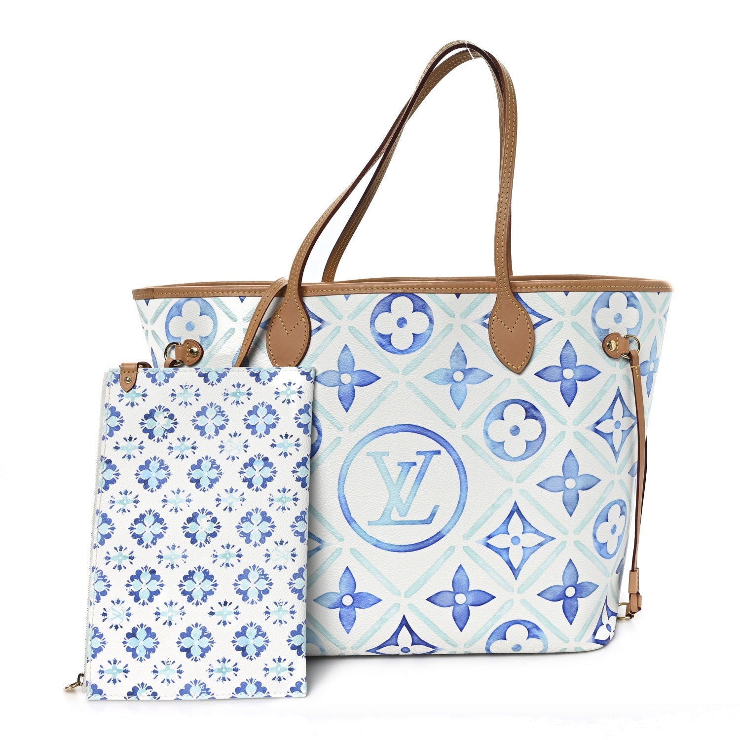 Monogram Tiles By The Pool 2.0 Neverfull MM Lagoon Blue