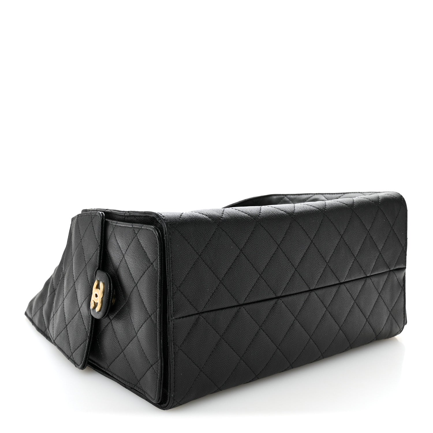 Caviar Quilted Medium Chanel 25 Handbag Black