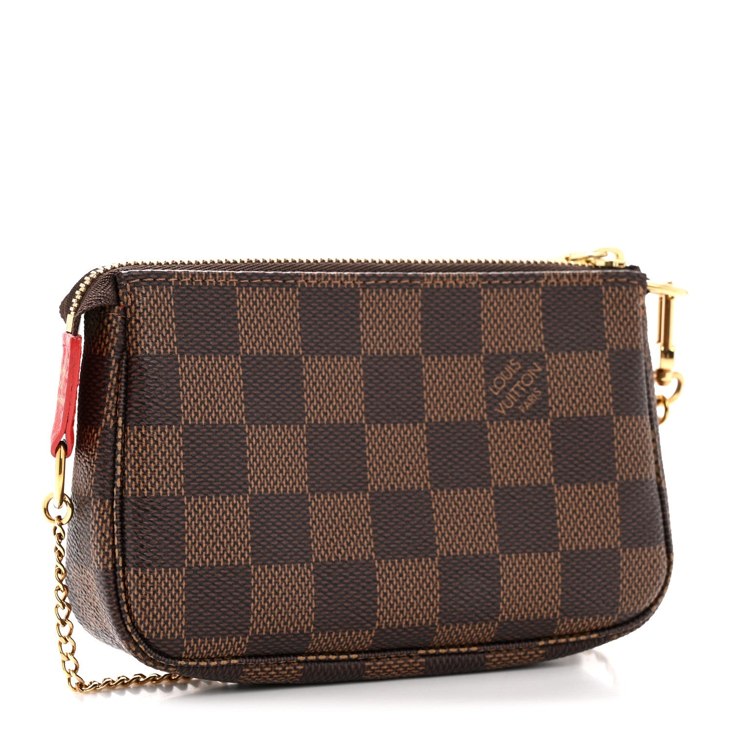 Damier Ebene 2019 Christmas Animation Mini Pochette Accessories Red