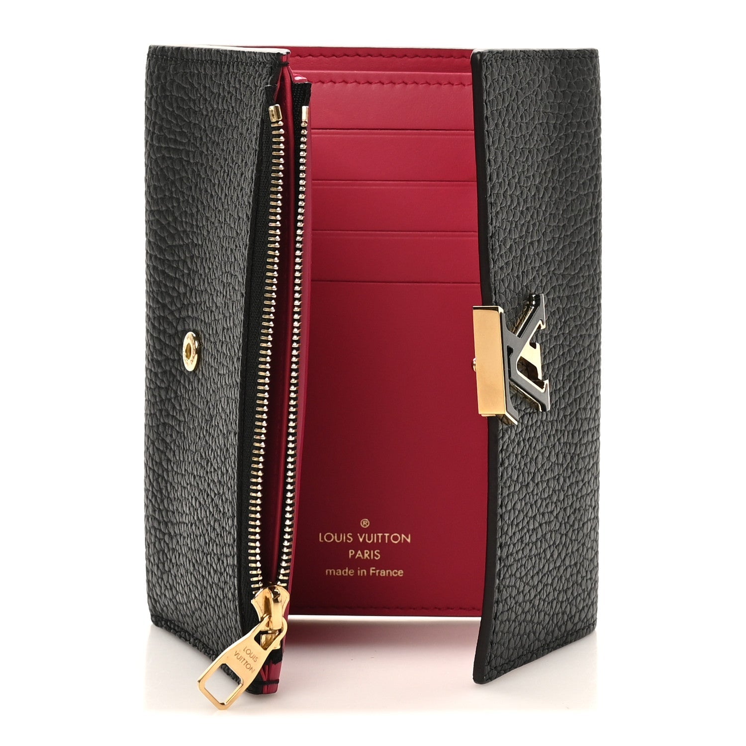 Taurillon Capucines Compact Wallet Black