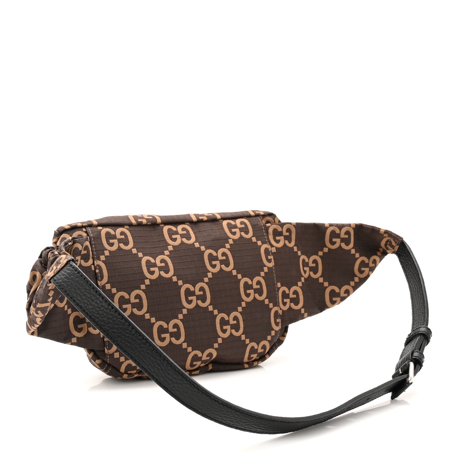 Recycled Polyester Monogram Jumbo GG Belt Bag Ebony Beige