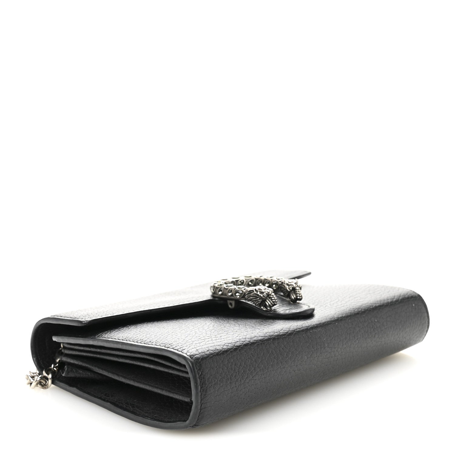 Calfskin Mini Dionysus Chain Wallet Black