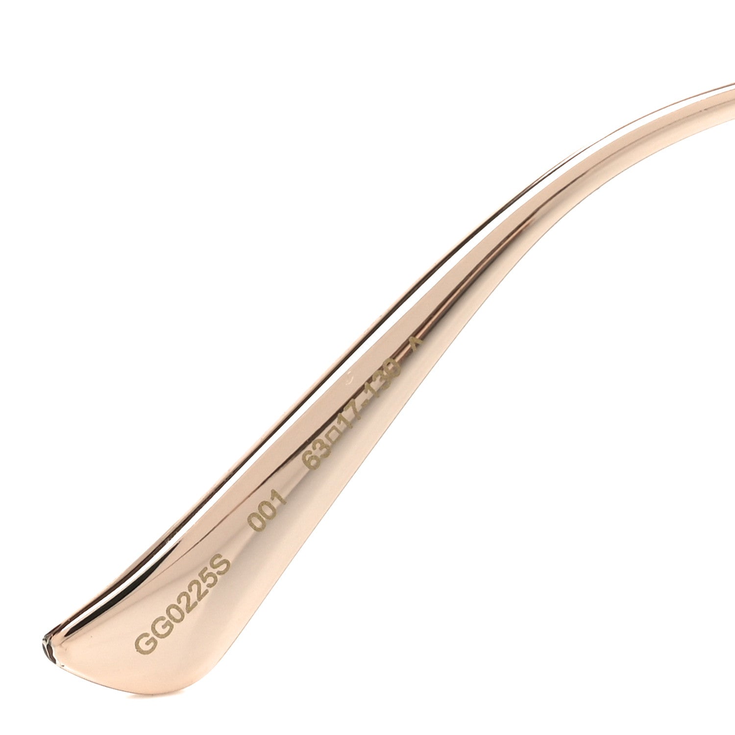 Metal Oversized Round Frame GG0225S Sunglasses Gold