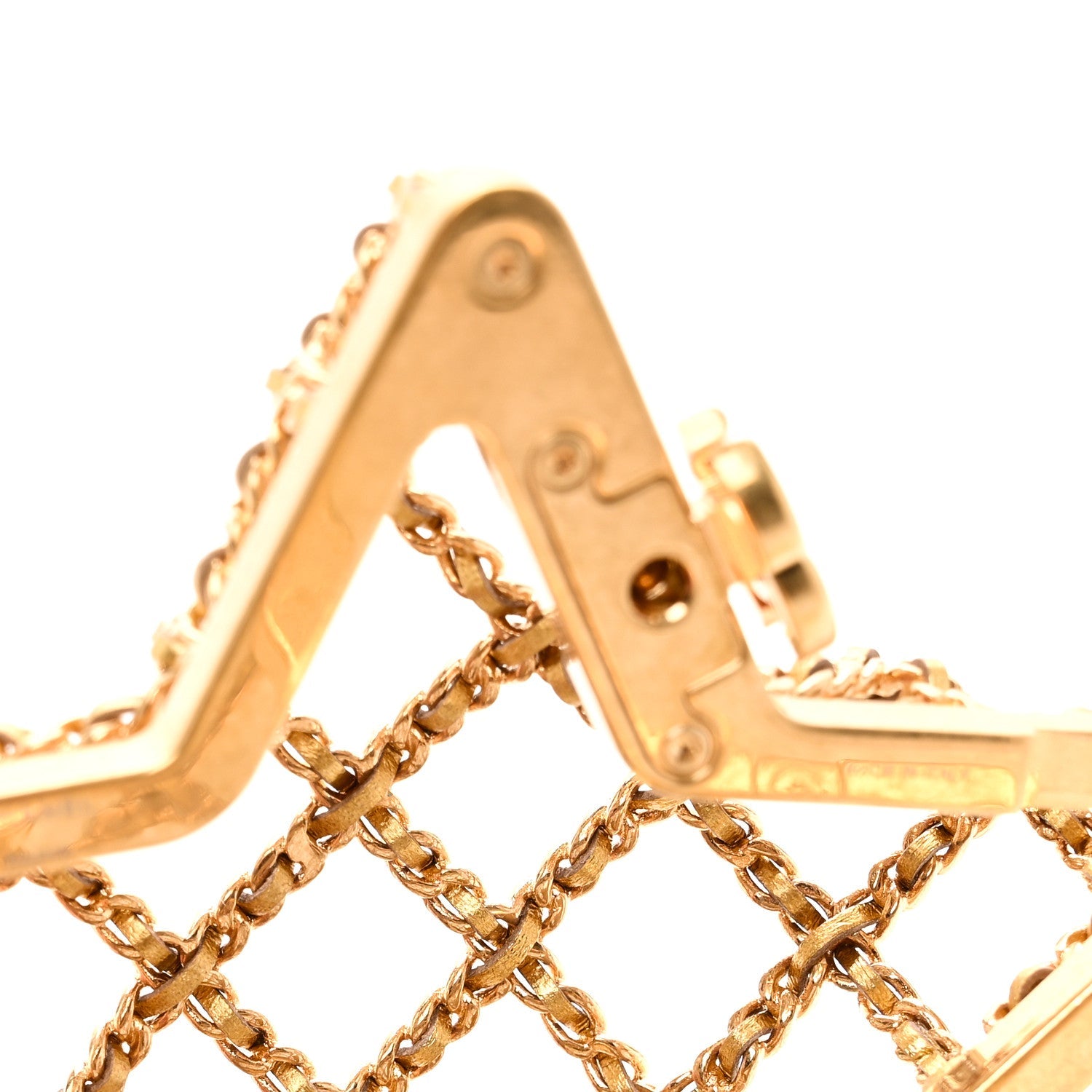 Metal CC Star Minaudiere Crossbody Gold